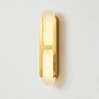 Modern Alabaster Dual-Light Wall Sconce Style B Line Art Dimension Diagram