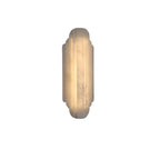 Modern Tiered Alabaster Art Glass Wall Sconce on Pure White Background