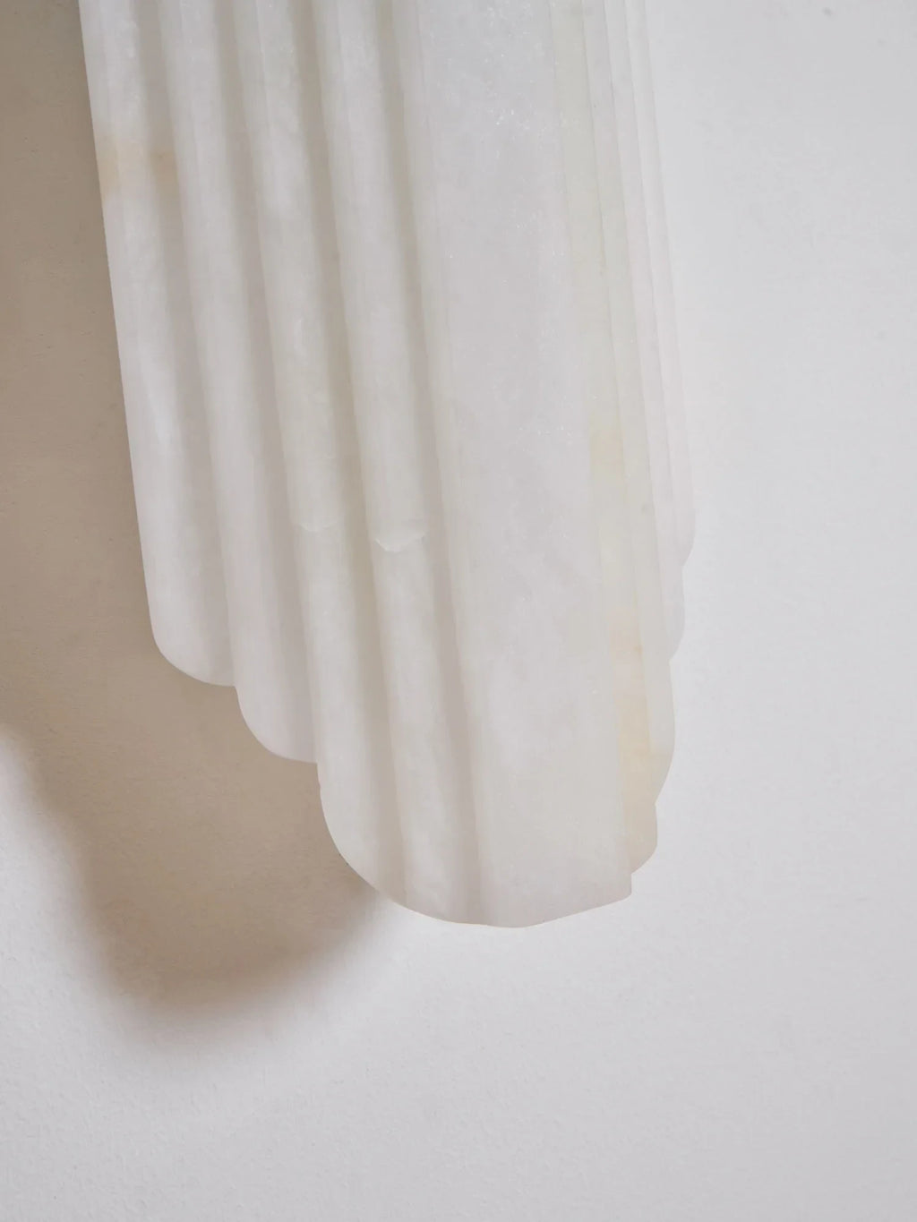 Close Up View of Tiered Alabaster Stone Edges and Natural Veins