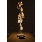Illuminated Organic Porcelain Cone Pendant Light Cluster Studio Display