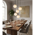 Cascading Alabaster Orb Light