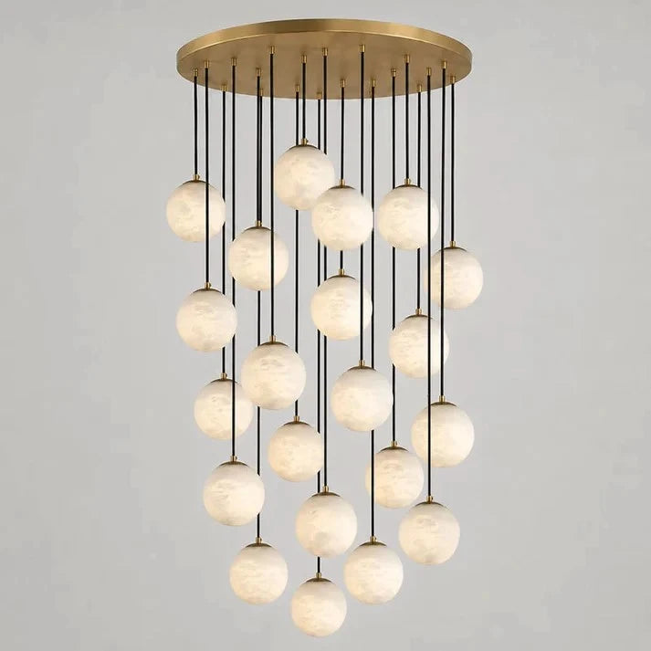 Cascading Alabaster Orb Light