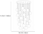 Cascading Alabaster Orb Light