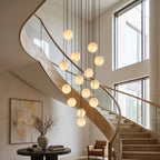 Cascading Alabaster Orb Light