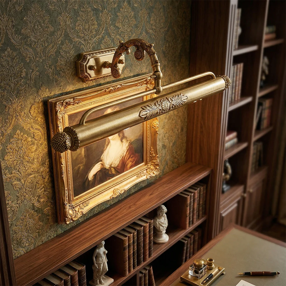 Castello Ornate Brass Picture Light