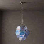Celestial Blue Glass Disc Pendant