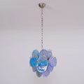 Celestial Blue Glass Disc Pendant