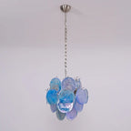 Celestial Blue Glass Disc Pendant