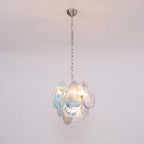 Celestial Blue Glass Disc Pendant