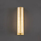 Illuminated Rectangular Alabaster LED Wall Sconce Studio Display