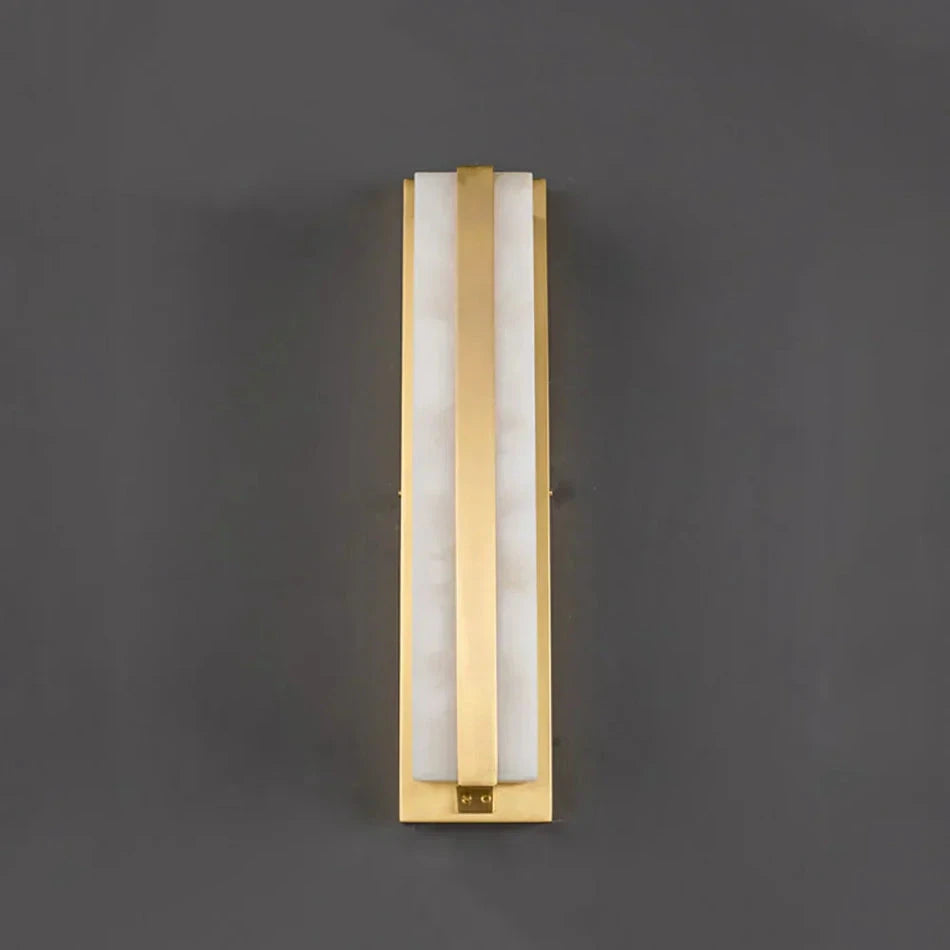 Rectangular Alabaster Bar Wall Sconce Studio Product Shot