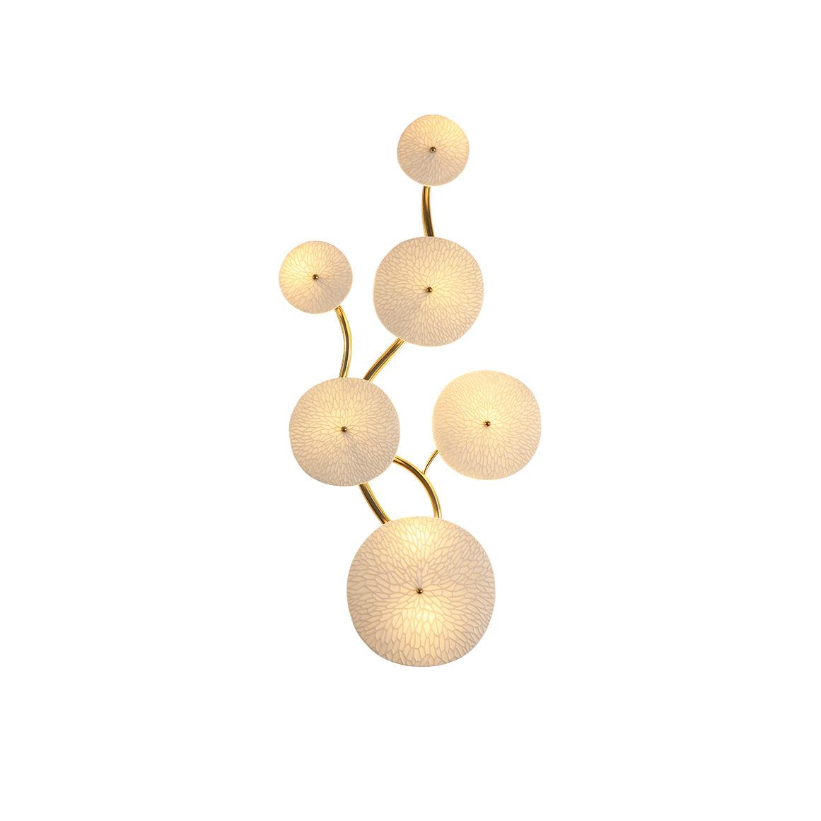 Ceramic Petal Cluster Wall Sconce