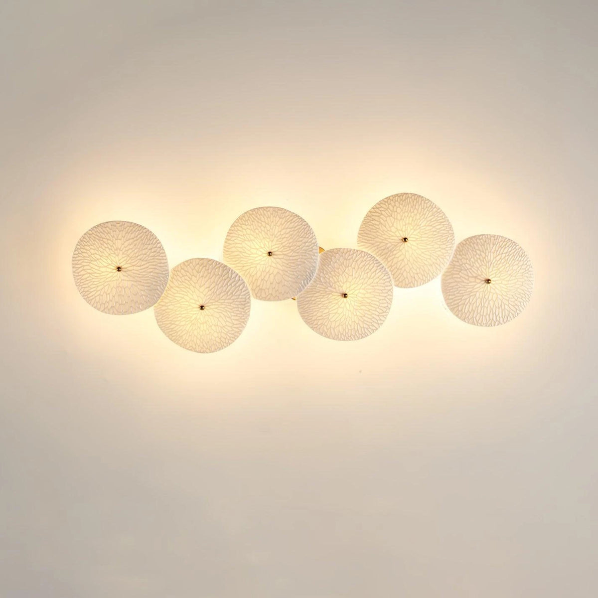 5 Head Horizontal Disc Wall Sconce Studio Display