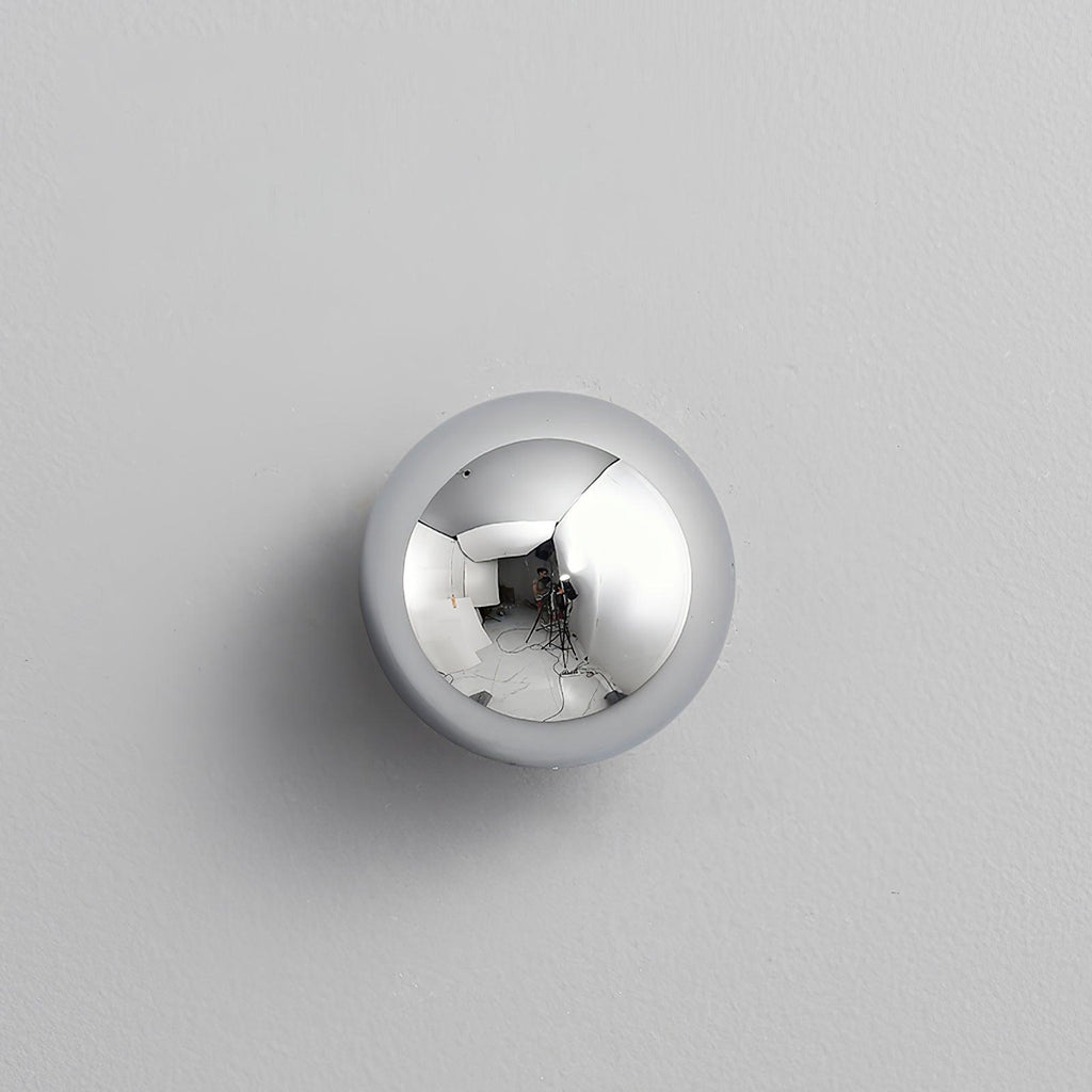 Chrome Sphere Wall Sconce