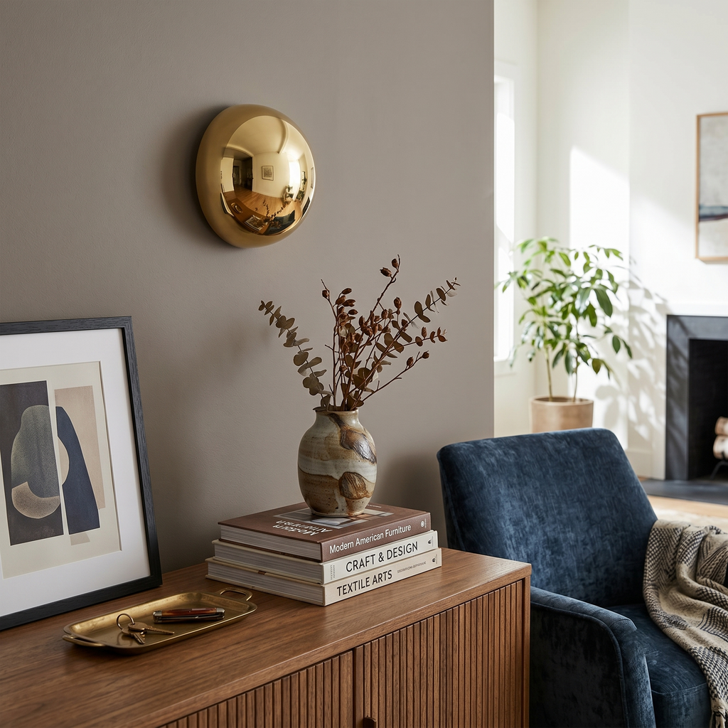 Chrome Sphere Wall Sconce