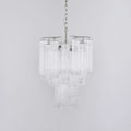 Side View of Modern Brass Ice Rod Chandelier Studio Display