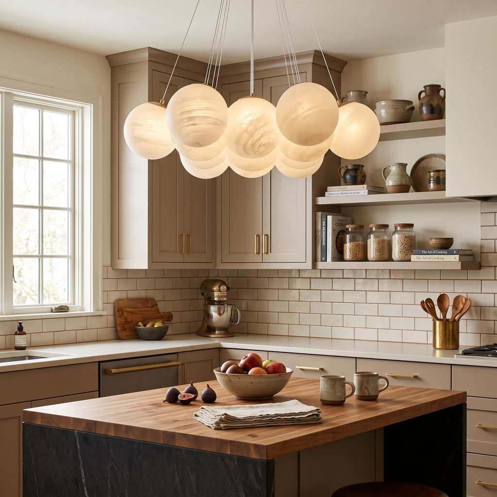 Cluster Glass Globe Chandelier