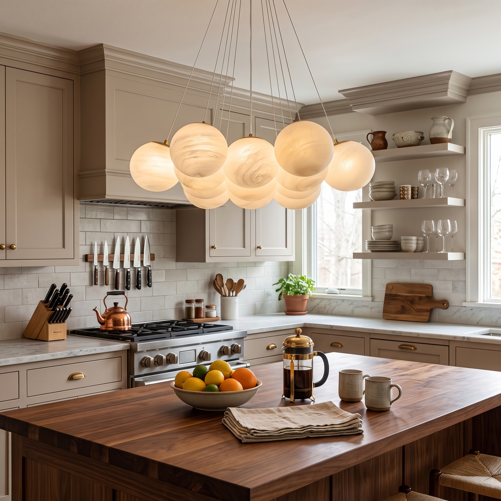 Cluster Glass Globe Chandelier