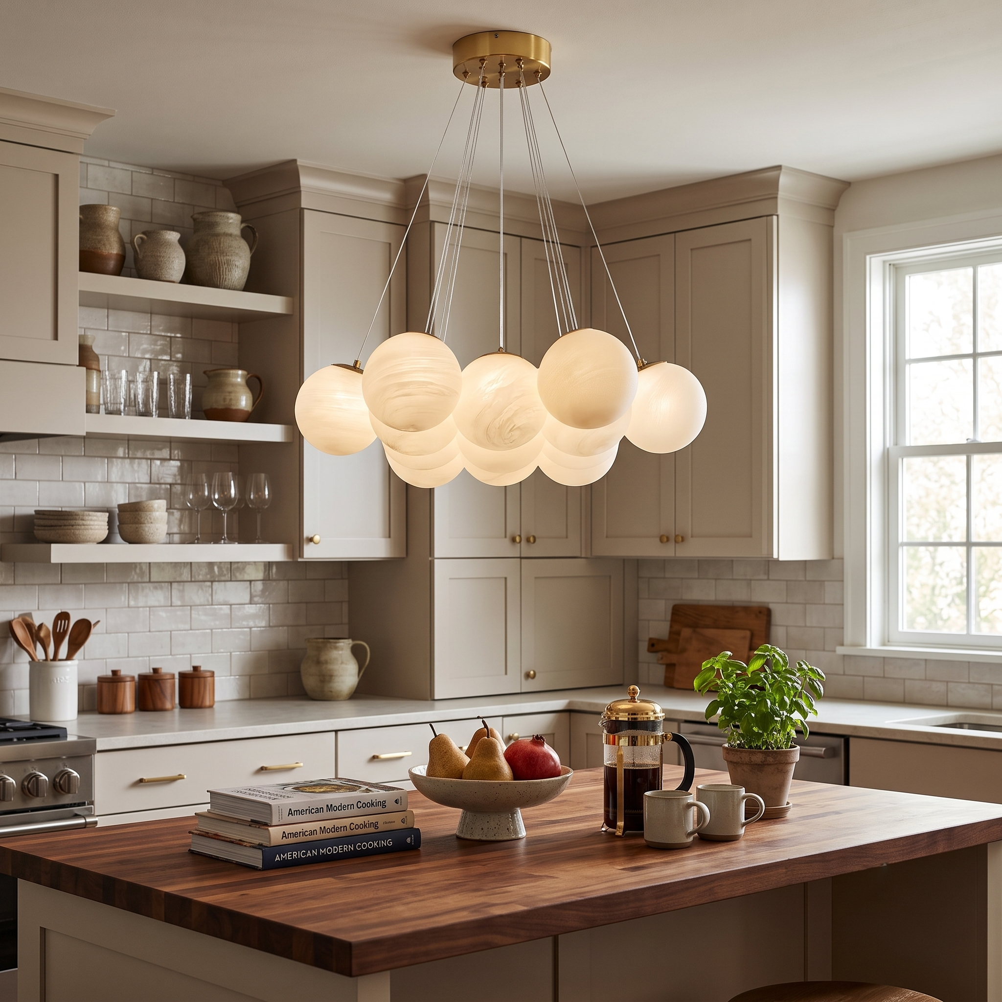 Cluster Glass Globe Chandelier