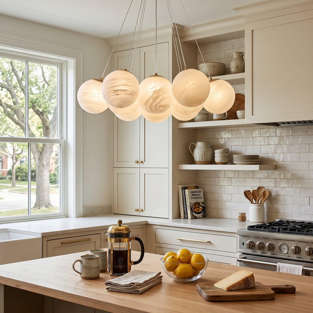 Cluster Glass Globe Chandelier