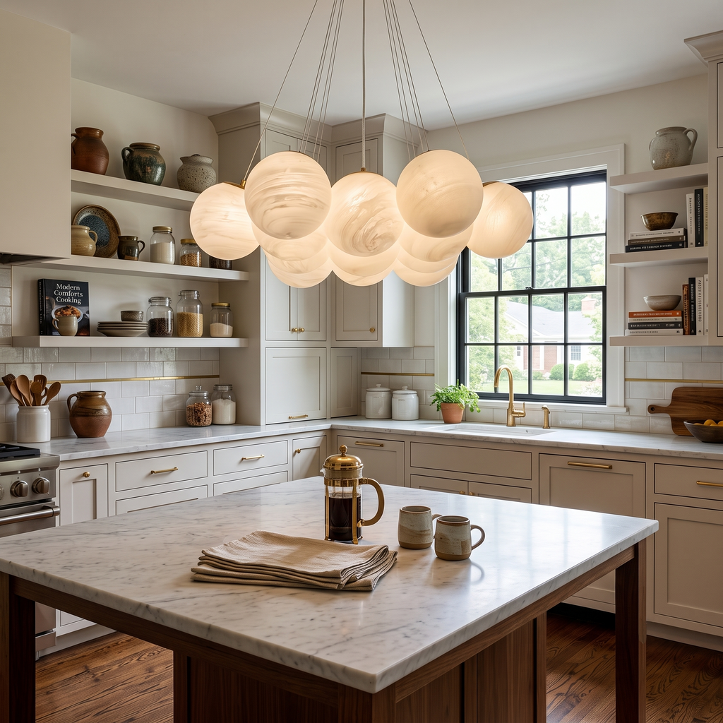 Cluster Glass Globe Chandelier