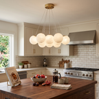 Cluster Glass Globe Chandelier