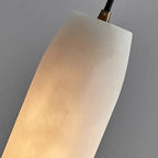 Close Up View of Natural Alabaster Stone Texture and Top Fixture