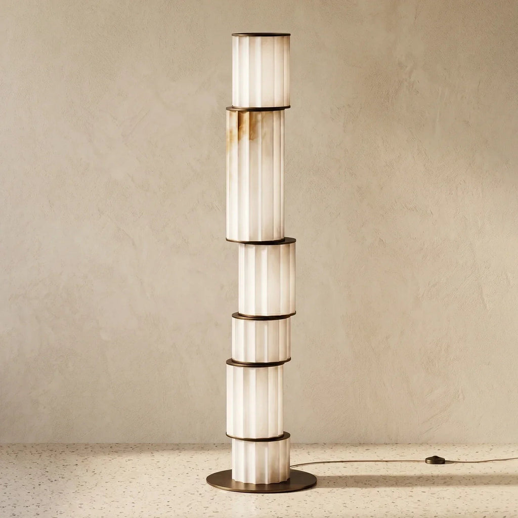 Column Alabaster Floor Lamp