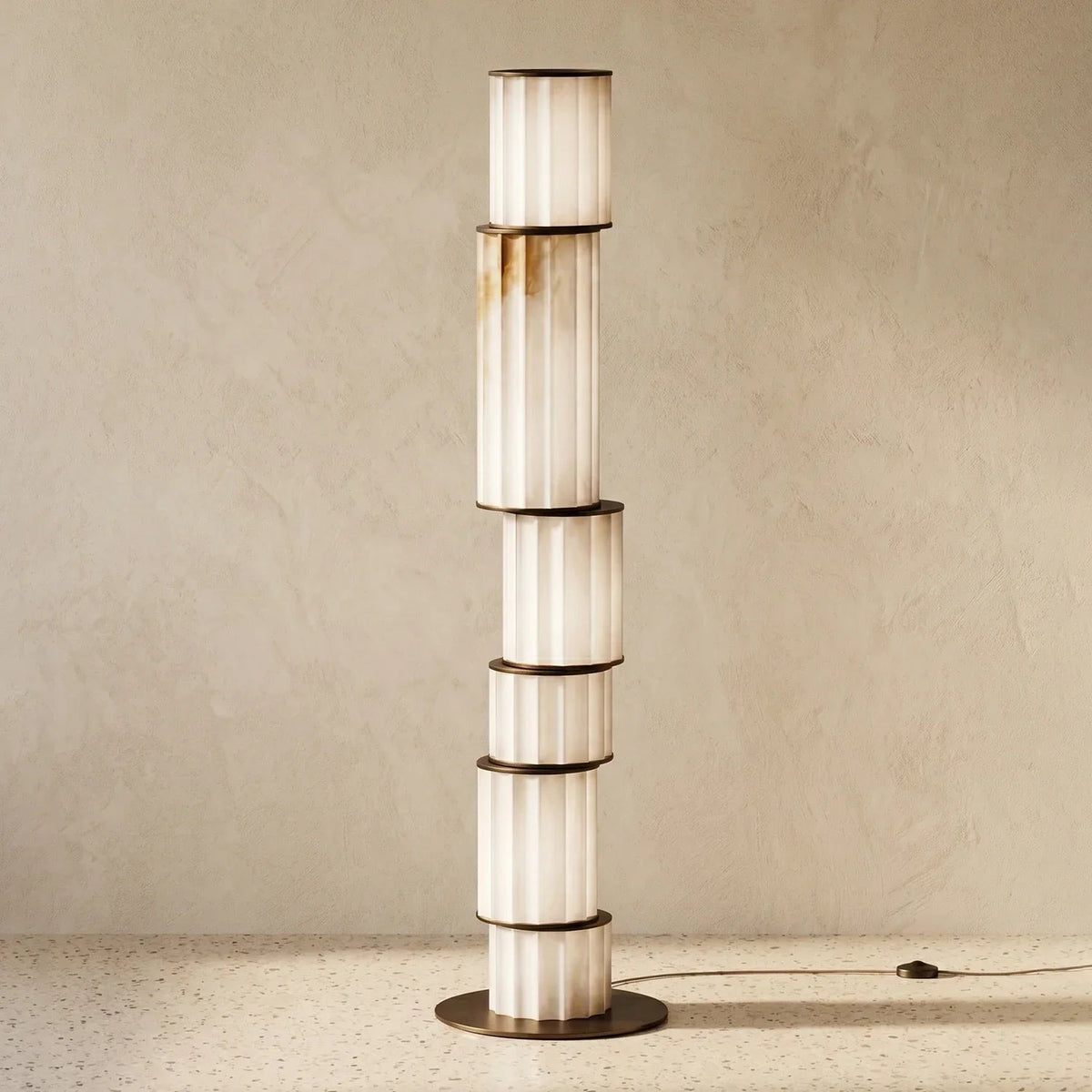 Column Alabaster Floor Lamp