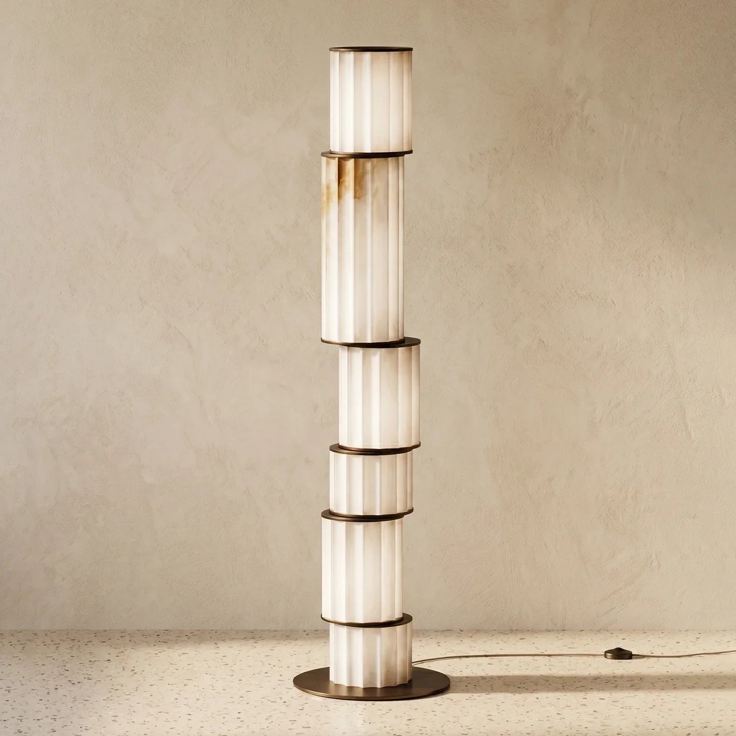 Column Alabaster Floor Lamp