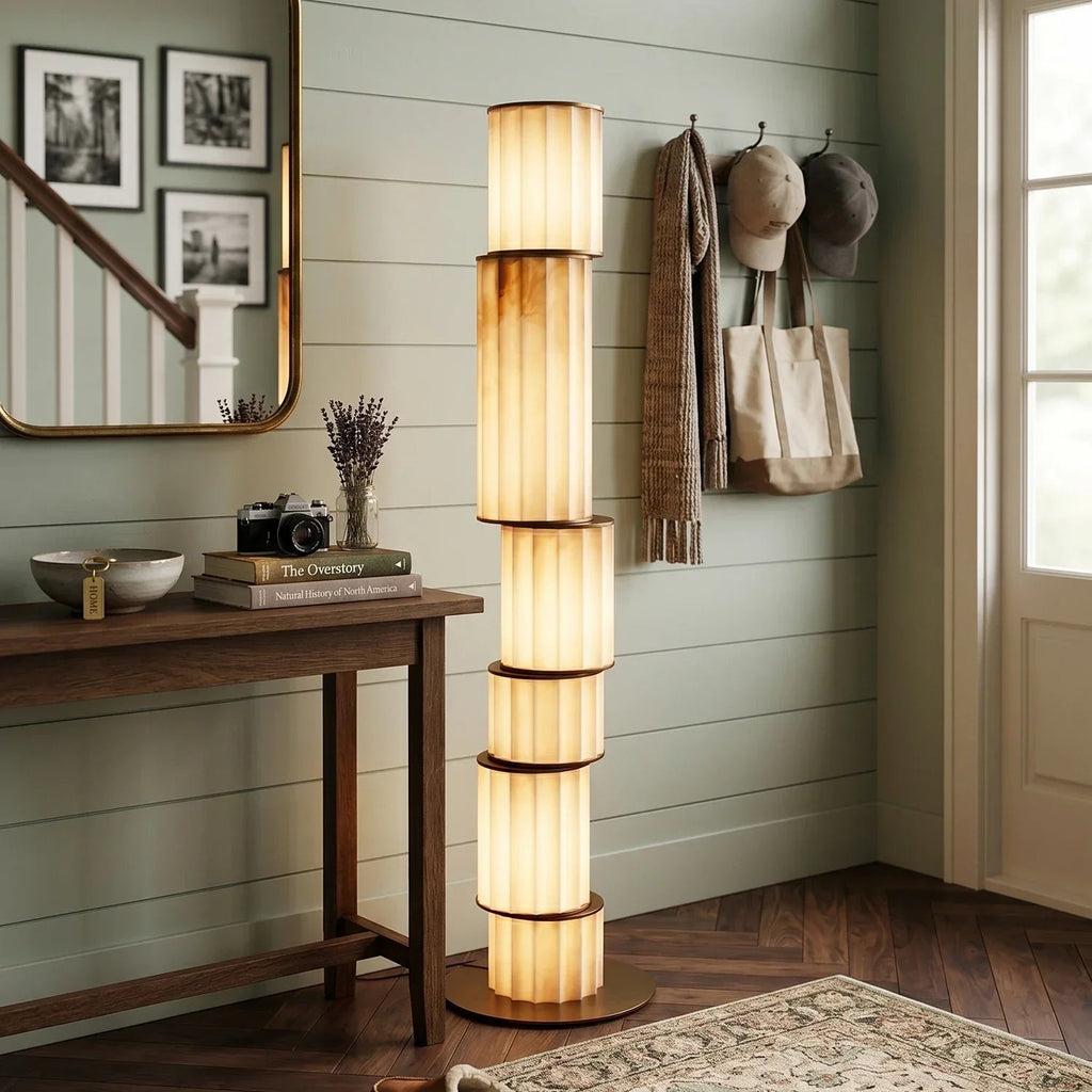 Column Alabaster Floor Lamp