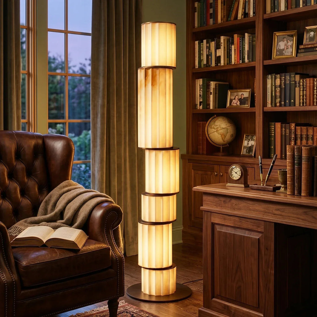 Column Alabaster Floor Lamp