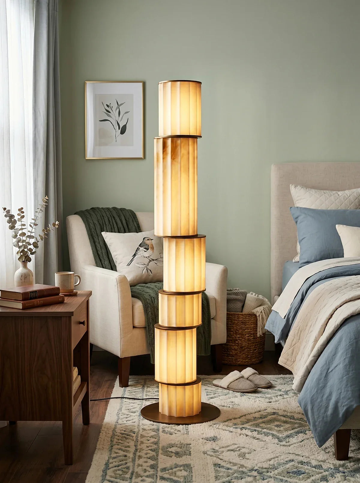 Column Alabaster Floor Lamp