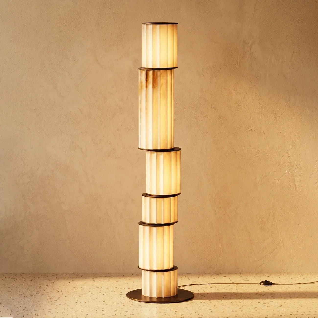Column Alabaster Floor Lamp