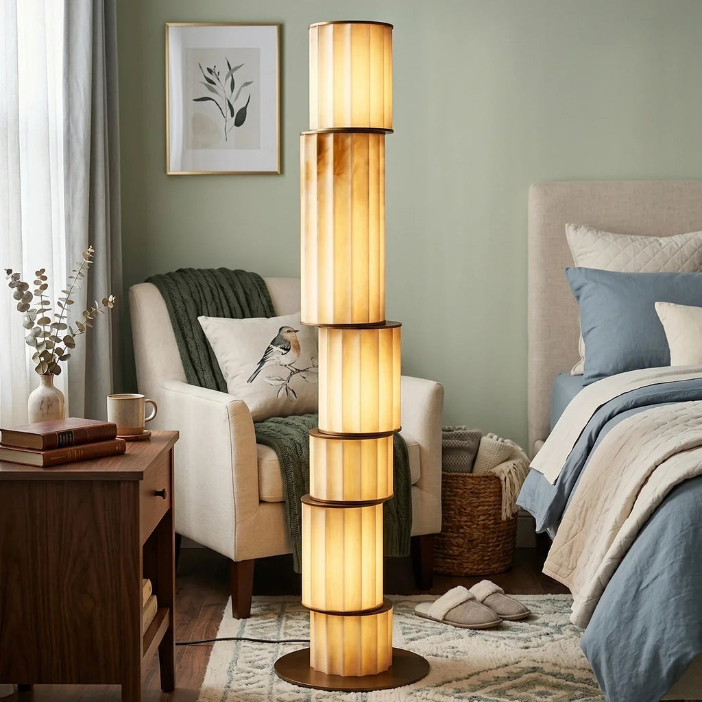 Column Alabaster Floor Lamp