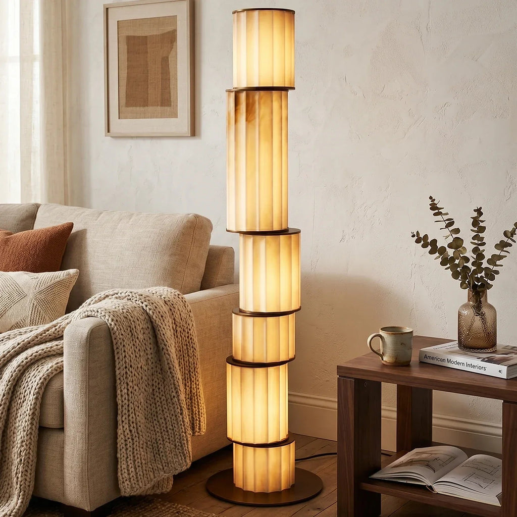 Column Alabaster Floor Lamp