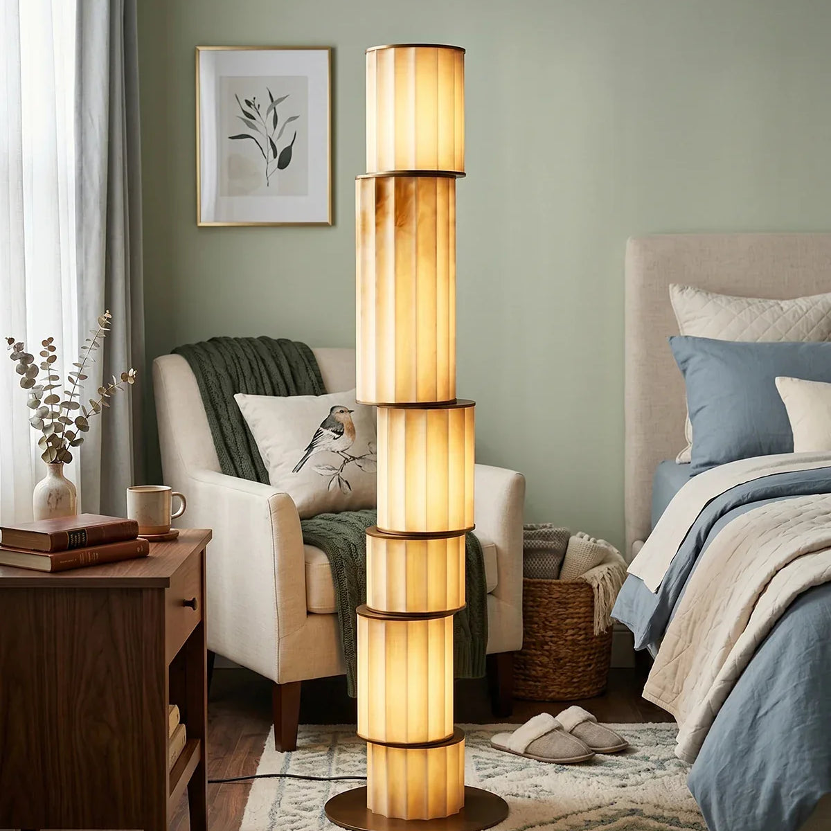 Column Alabaster Floor Lamp