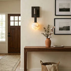 Columnar Obra Spherical Alabaster Wall Lamp