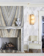 Modern Alabaster Flat Wall Sconce in Luxury Living Room Setting