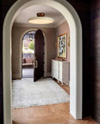 Modern Flush Mount Ceiling Light in Arched Foyer Entryway
