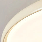 Close Up View of Ultra-Thin Wood Rim and Diffuser on Ceiling Light