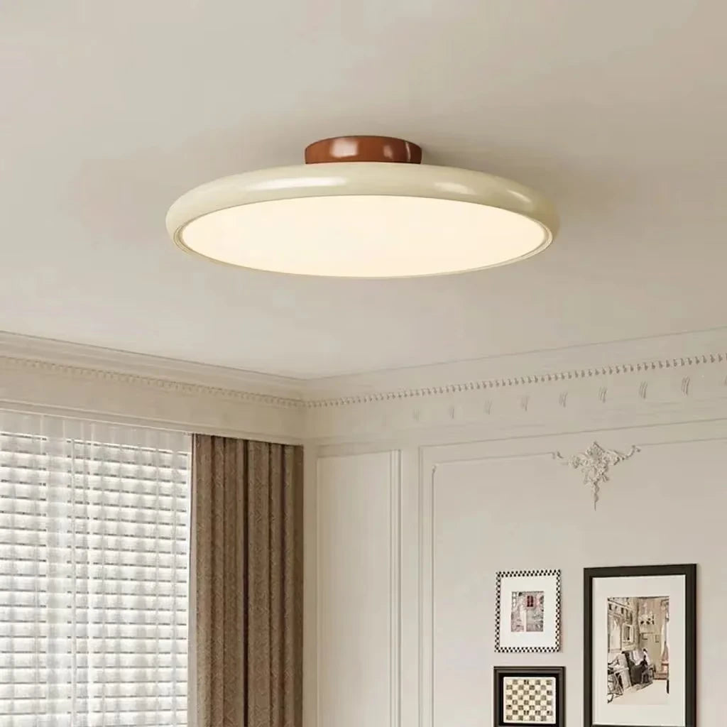 Modern Wood Ceiling Light in Minimalist Bedroom
