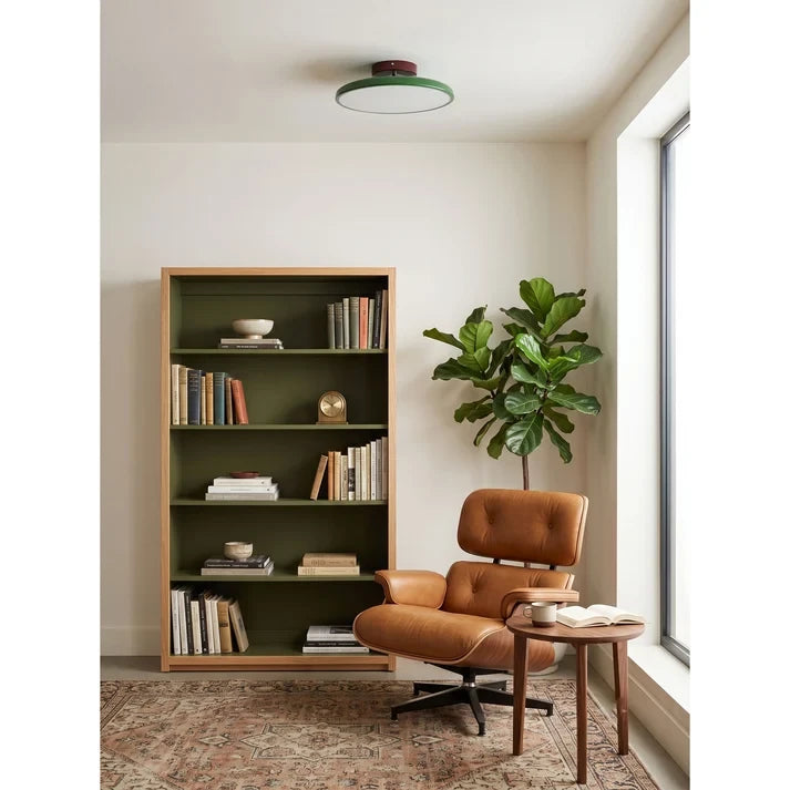 Modern Wood Ceiling Light in Reading Corner Study