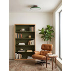 Modern Wood Ceiling Light in Reading Corner Study