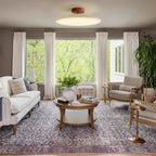 Modern Ultra-Thin Round Ceiling Light in Bright Living Room