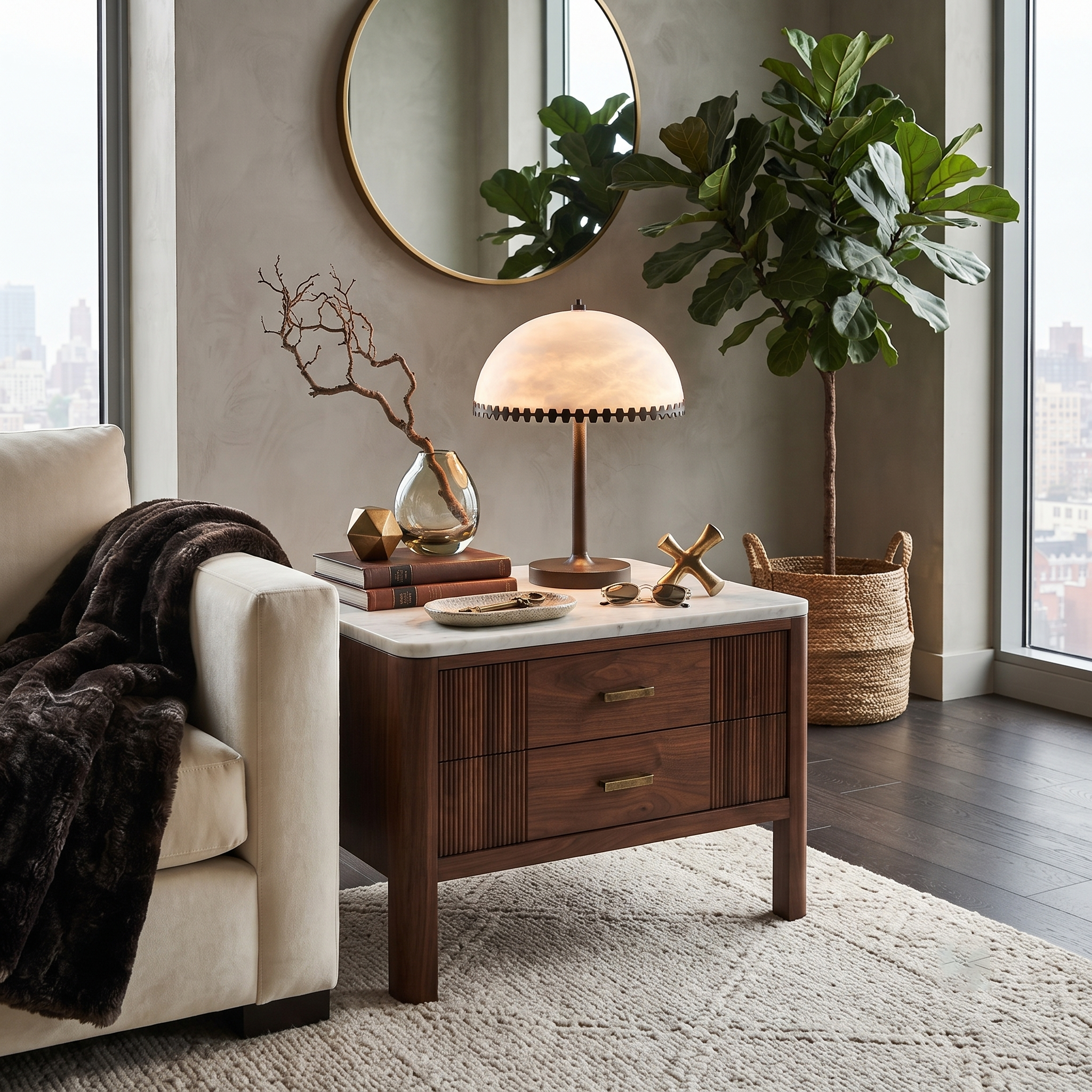 Crown Alabaster Accent Lamp