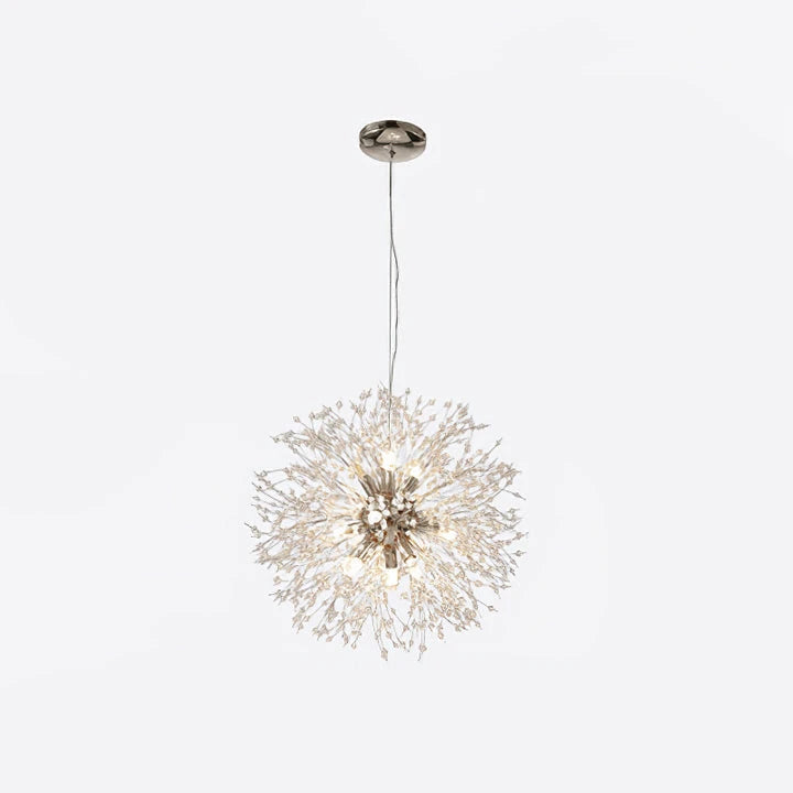 Silver Dandelion Branch Chandelier Studio Product Shot