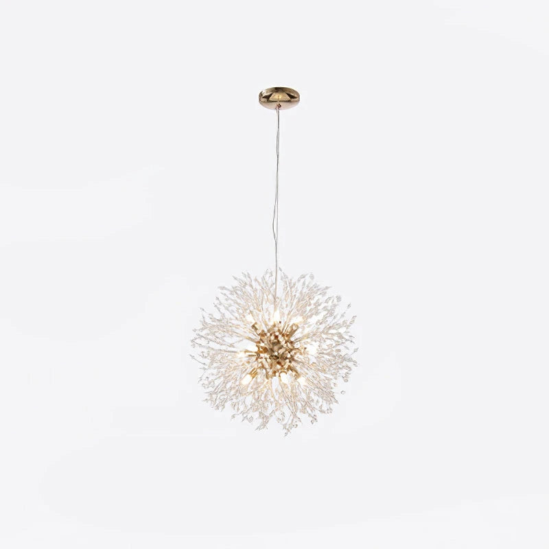 Brass Dandelion Branch Chandelier Studio Product Shot