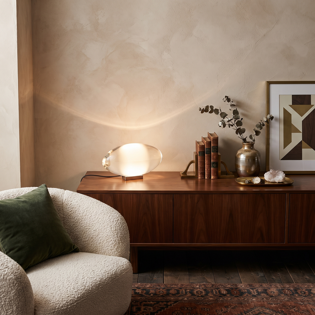 Crystal Pebble Table Lamp