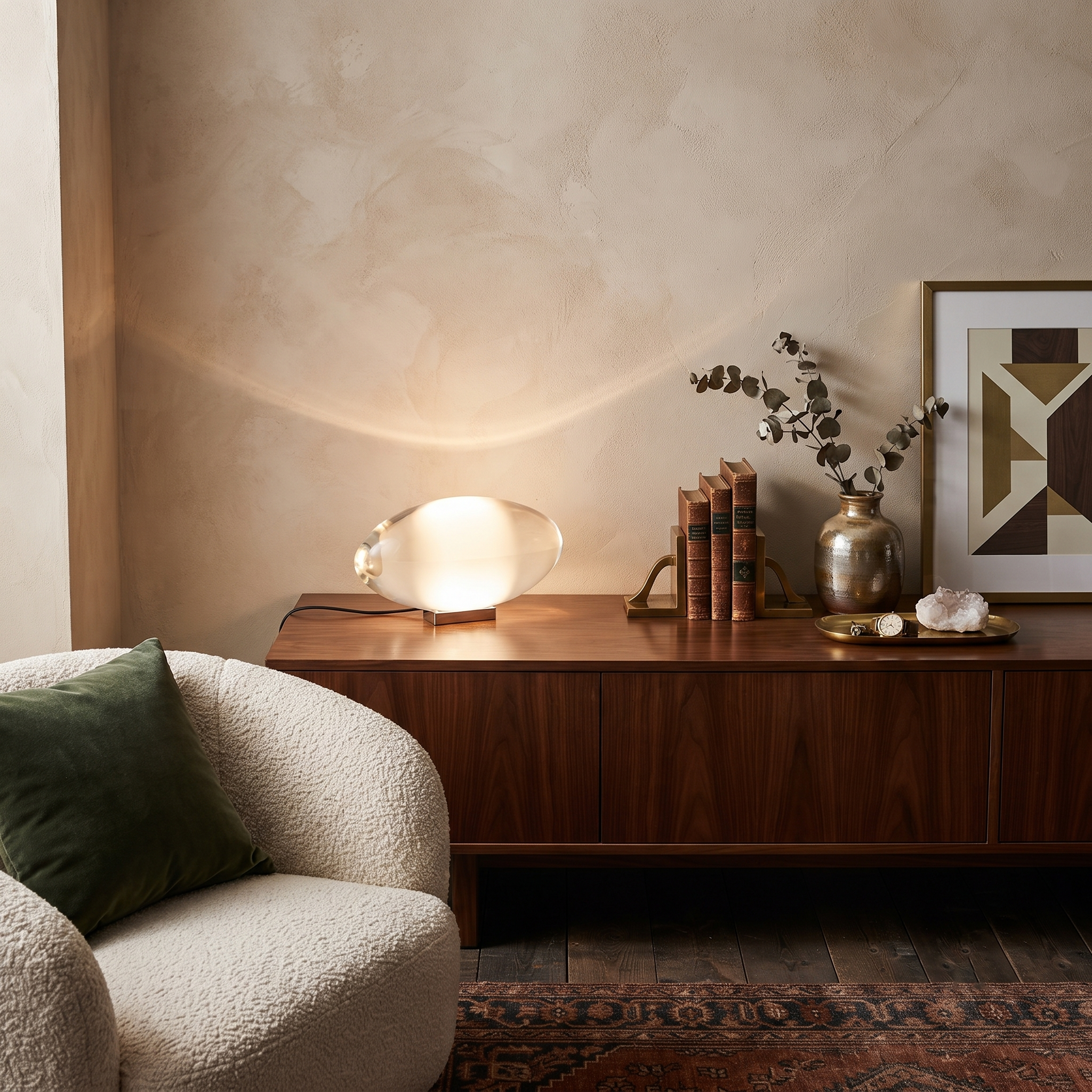 Crystal Pebble Table Lamp